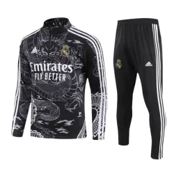 Real Madrid Kit Trainingspullover 2023/24 Viertelreißverschluss Schwarze Real Madrid Kit Trainingspullover 2023/24 Viertelreißverschluss Schwarze