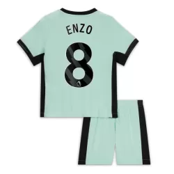 Günstige Chelsea Enzo 8 Kindertrikot Ausweich 2023/24 Kurzarm Günstige Chelsea Enzo 8 Kindertrikot Ausweich 2023/24 Kurzarm