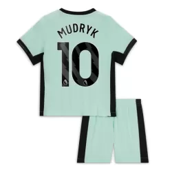 Günstige Chelsea Mudryk 10 Kindertrikot Ausweich 2023/24 Kurzarm Günstige Chelsea Mudryk 10 Kindertrikot Ausweich 2023/24 Kurzarm