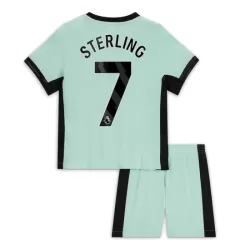 Günstige Chelsea Sterling 7 Kindertrikot Ausweich 2023/24 Kurzarm Günstige Chelsea Sterling 7 Kindertrikot Ausweich 2023/24 Kurzarm