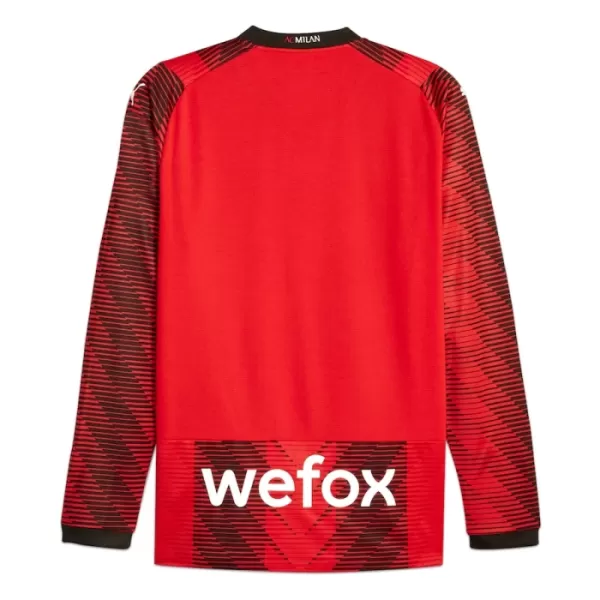 Günstige AC Mailand Herrentrikot Heim 2023/24 Langarm