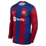 Günstige FC Barcelona Herrentrikot Heim 2023/24 Langarm