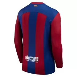 Günstige FC Barcelona Kindertrikot Heim 2023/24 Langarm