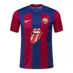 Günstige FC Barcelona x Rolling Stones Herrentrikot Heim 2023/24 Kurzarm - Speziell