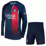 Günstige Paris Saint-Germain Kindertrikot Heim 2023/24 Langarm