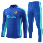 Barcelona Kit Dark Trainingspullover Kinder 2023/24 Viertelreißverschluss Blaue