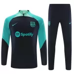 Barcelona Kit Trainingspullover Kinder 2023/24 Viertelreißverschluss Schwarze