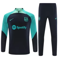 Barcelona Kit Trainingspullover Kinder 2023/24 Viertelreißverschluss Schwarze
