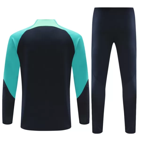 Barcelona Kit Trainingspullover Kinder 2023/24 Viertelreißverschluss Schwarze