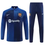 FC Barcelona Kit Trainingspullover 2023/24 Viertelreißverschluss Blaue