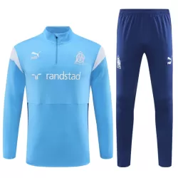 Olympique Marseille Kit Trainingspullover 2023/24 Viertelreißverschluss Blaue Olympique Marseille Kit Trainingspullover 2023/24 Viertelreißverschluss Blaue
