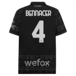 Günstige AC Mailand Ismael Bennacer 4 Herrentrikot Vierte 2023/24 Kurzarm Schwarze