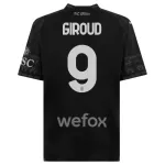 Günstige AC Mailand Olivier Giroud 9 Herrentrikot Vierte 2023/24 Kurzarm Schwarze