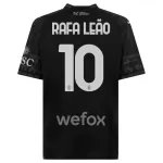 Günstige AC Mailand Rafael Leao 10 Herrentrikot Vierte 2023/24 Kurzarm Schwarze