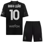 Günstige AC Mailand Rafael Leao 10 Kindertrikot Vierte 2023/24 Kurzarm Schwarze
