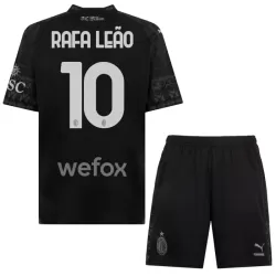 Günstige AC Mailand Rafael Leao 10 Kindertrikot Vierte 2023/24 Kurzarm Schwarze Günstige AC Mailand Rafael Leao 10 Kindertrikot Vierte 2023/24 Kurzarm Schwarze