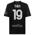 Günstige AC Mailand Theo Hernandez 19 Herrentrikot Vierte 2023/24 Kurzarm Schwarze