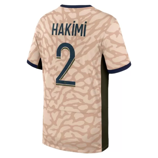 Günstige Paris Saint-Germain Hakimi 2 Herrentrikot Vierte Jordan 2023/24 Kurzarm