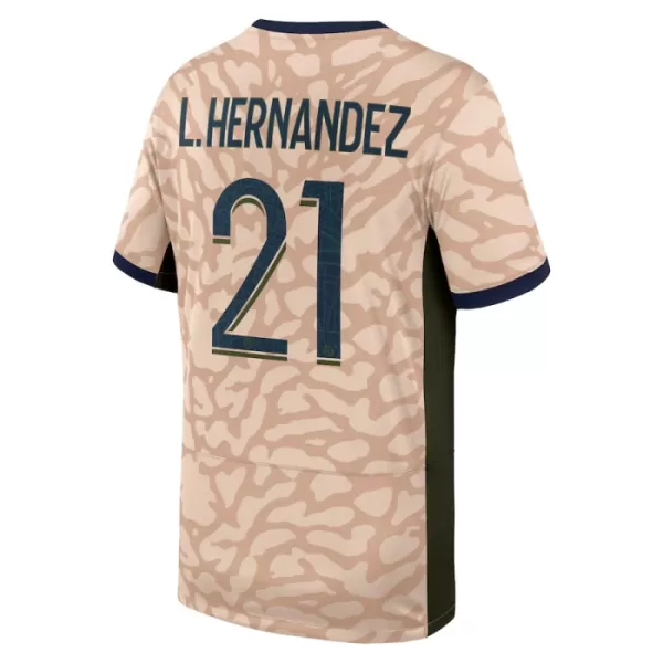Günstige Paris Saint-Germain Lucas Hernandez 21 Herrentrikot Vierte Jordan 2023/24 Kurzarm