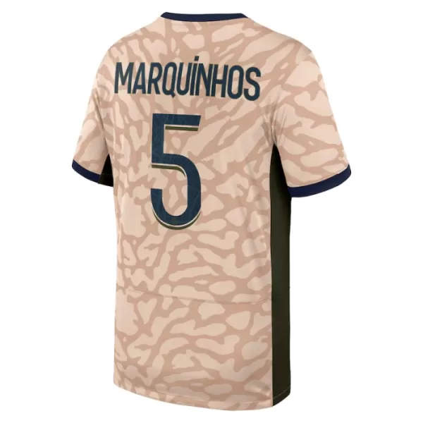 Günstige Paris Saint-Germain Lucas Marquinhos 5 Herrentrikot Vierte Jordan 2023/24 Kurzarm