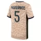 Günstige Paris Saint-Germain Lucas Marquinhos 5 Herrentrikot Vierte Jordan 2023/24 Kurzarm