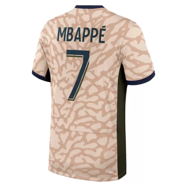 Günstige Paris Saint-Germain Mbappé 7 Kindertrikot Vierte Jordan 2023/24 Kurzarm