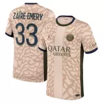 Günstige Paris Saint-Germain Zaire-Emery 33 Herrentrikot Vierte Jordan 2023/24 Kurzarm