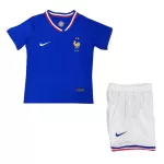Günstige Frankreich Kindertrikot Heim EURO 2024 Kurzarm