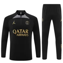 Paris Saint-Germain Trainingspullover 2023/24 Viertelreißverschluss Schwarze Paris Saint-Germain Trainingspullover 2023/24 Viertelreißverschluss Schwarze