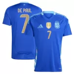 Günstige Argentinien De Paul 7 Herrentrikot Auswärts 2024 Kurzarm