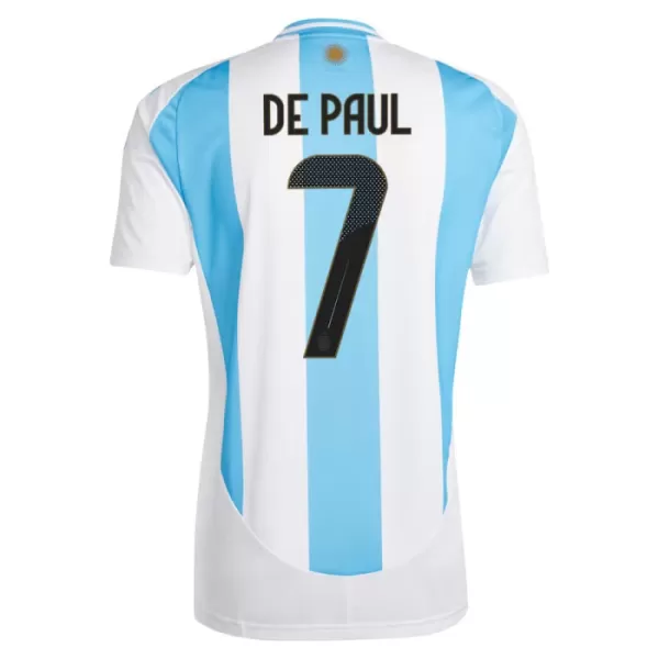 Günstige Argentinien De Paul 7 Herrentrikot Heim 2024 Kurzarm