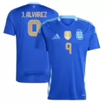 Günstige Argentinien J. Alvarez 9 Herrentrikot Auswärts 2024 Kurzarm