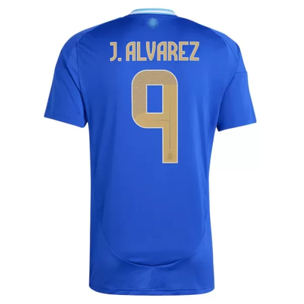 Günstige Argentinien J. Alvarez 9 Herrentrikot Auswärts 2024 Kurzarm