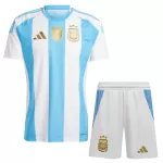 Günstige Argentinien Kindertrikot Heim 2024 Kurzarm