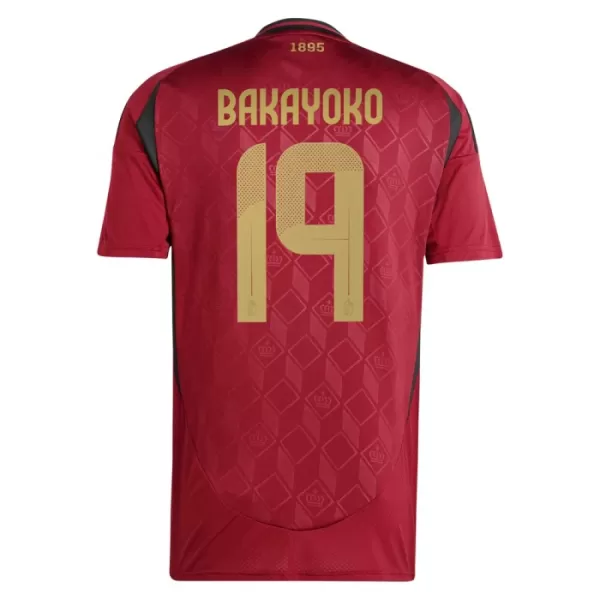 Günstige Belgien Bakayoko 19 Herrentrikot Heim EURO 2024 Kurzarm
