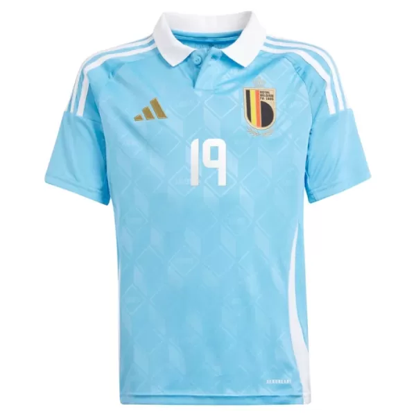 Günstige Belgien Bakayoko 19 Kindertrikot Auswärts EURO 2024 Kurzarm