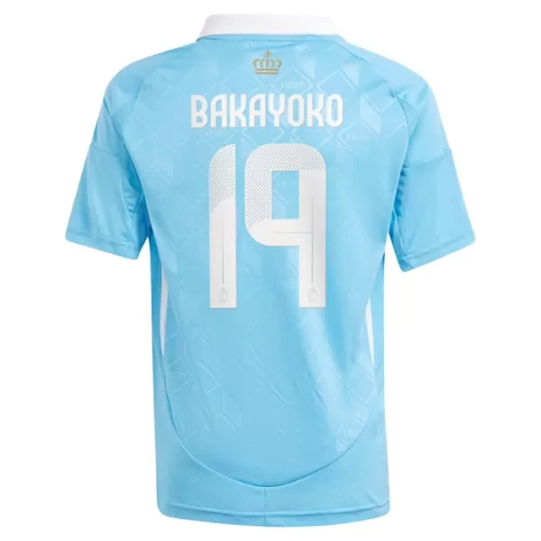 Günstige Belgien Bakayoko 19 Kindertrikot Auswärts EURO 2024 Kurzarm