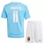 Günstige Belgien Carrasco 11 Kindertrikot Auswärts EURO 2024 Kurzarm