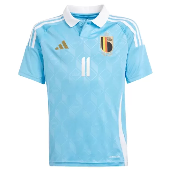 Günstige Belgien Carrasco 11 Kindertrikot Auswärts EURO 2024 Kurzarm