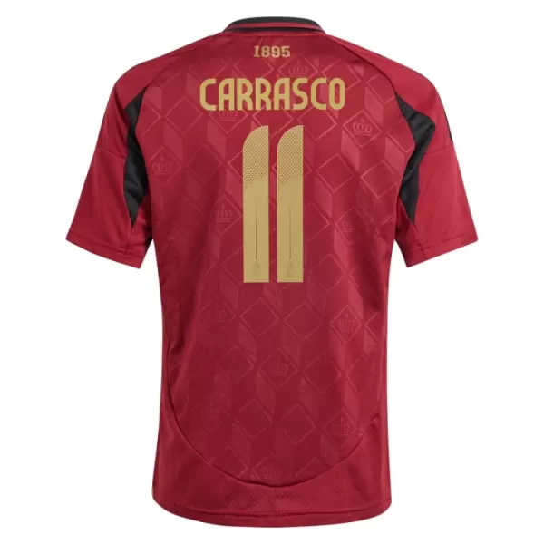 Günstige Belgien Carrasco 11 Kindertrikot Heim EURO 2024 Kurzarm