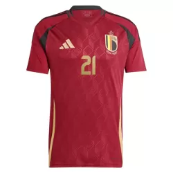 Günstige Belgien Castagne 21 Herrentrikot Heim EURO 2024 Kurzarm