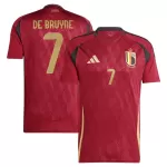 Günstige Belgien De Bruyne 7 Herrentrikot Heim EURO 2024 Kurzarm