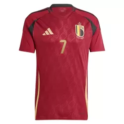Günstige Belgien De Bruyne 7 Herrentrikot Heim EURO 2024 Kurzarm