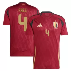 Günstige Belgien Faes 4 Herrentrikot Heim EURO 2024 Kurzarm Günstige Belgien Faes 4 Herrentrikot Heim EURO 2024 Kurzarm