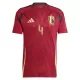 Günstige Belgien Faes 4 Herrentrikot Heim EURO 2024 Kurzarm
