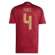 Günstige Belgien Faes 4 Herrentrikot Heim EURO 2024 Kurzarm