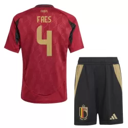 Günstige Belgien Faes 4 Kindertrikot Heim EURO 2024 Kurzarm Günstige Belgien Faes 4 Kindertrikot Heim EURO 2024 Kurzarm