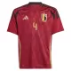 Günstige Belgien Faes 4 Kindertrikot Heim EURO 2024 Kurzarm
