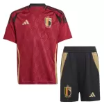 Günstige Belgien Kindertrikot Heim EURO 2024 Kurzarm
