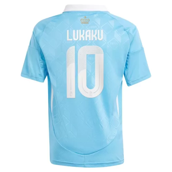 Günstige Belgien Lukaku 10 Kindertrikot Auswärts EURO 2024 Kurzarm